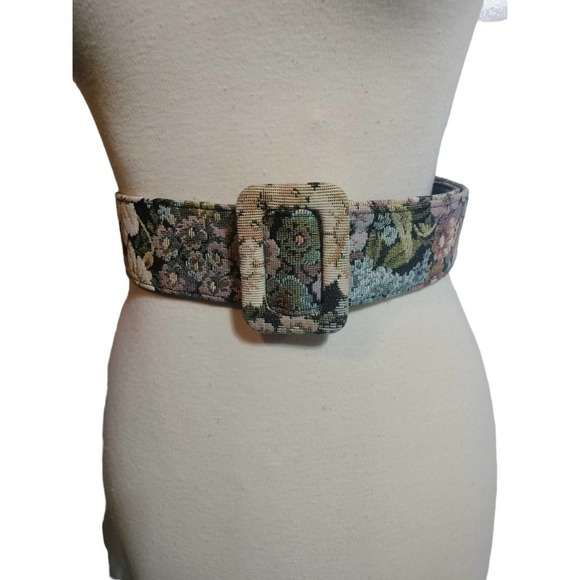 Ann Taylor Vintage floral tapestry waist belt  2" X 38" - Picture 1 of 8